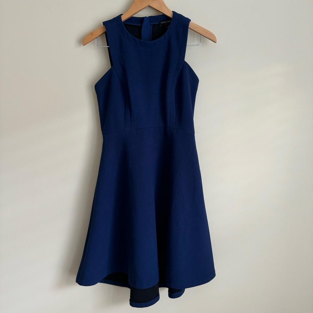 Banana Republic Dark Navy Fit & Flare Dress Size 4